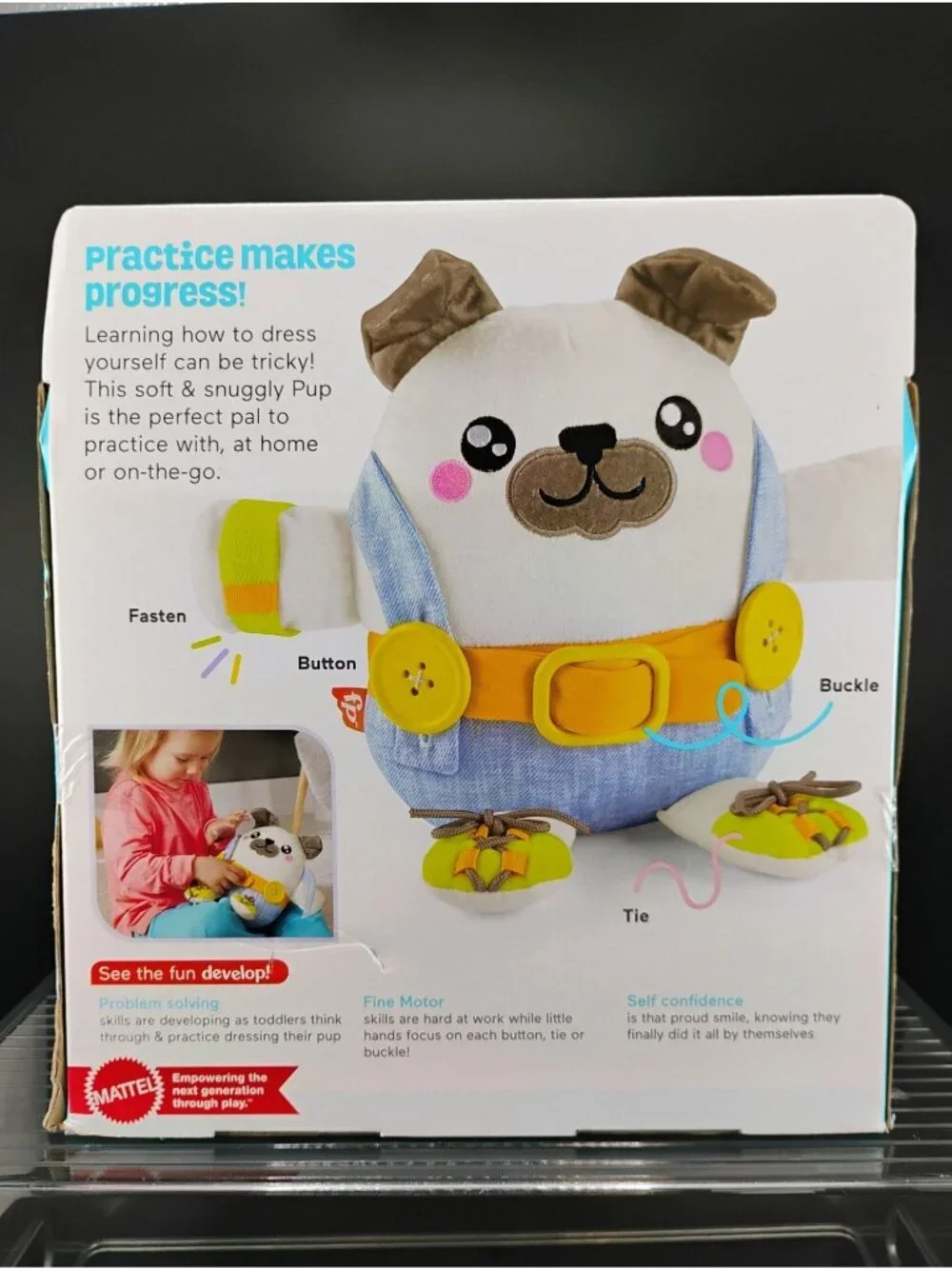 Fisher-Price Learn-To-Dress Plush Pup With Buckles & Buttons